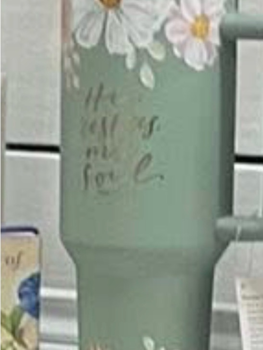 Christian Insulated Travel Tumbler - Sage Floral Final Sale NEW ITEM